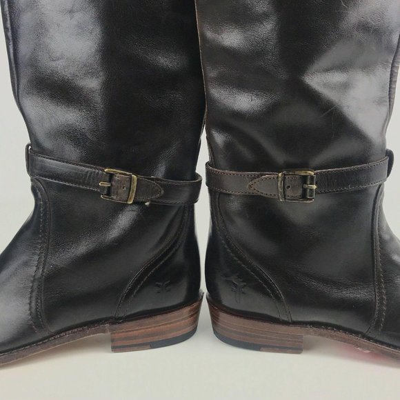 Frye Womens Boots Tall Dorado Riding Leather - Picture 5 of 8